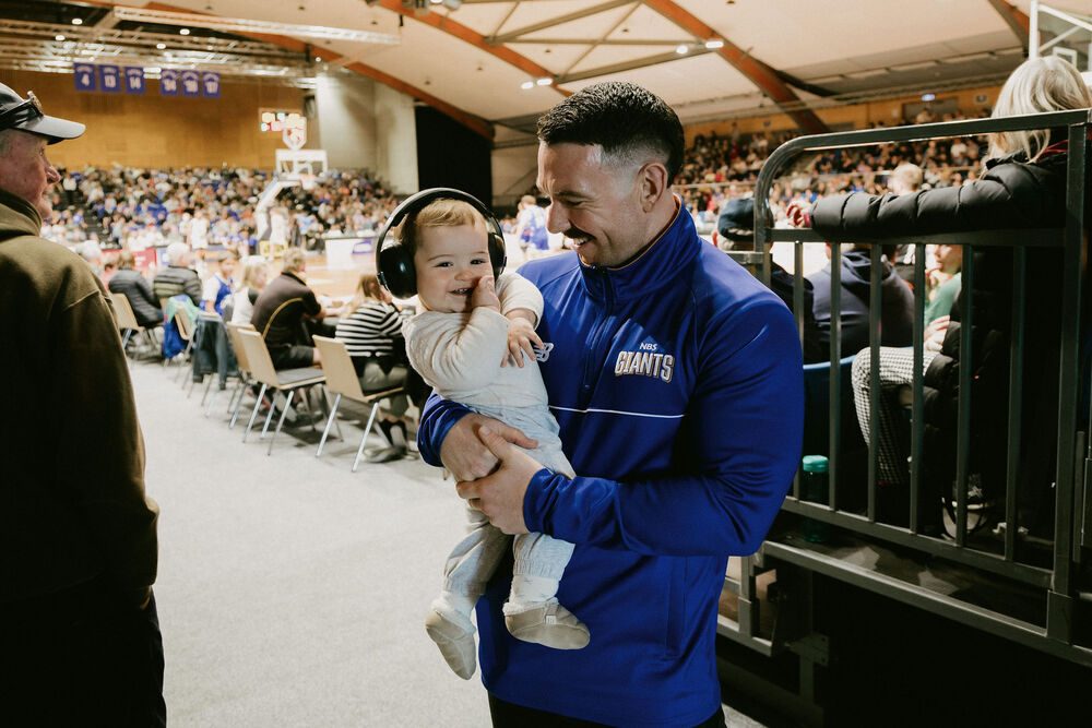 Jamie O'Donnell with his son Parker in Nelson, New Zealand