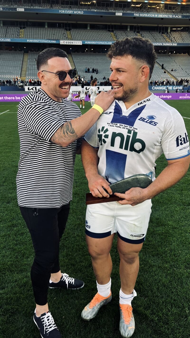 Jamie O'Donnell mental performance coaching professional rugby player Ricky Riccitelli at Eden Park